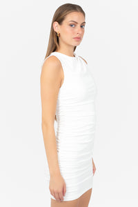 Mika Mesh Ruched Mini Dress