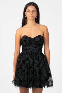 Alina Tulle Mini Dress - honey