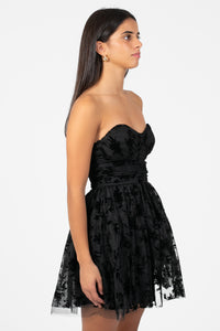 Alina Tulle Mini Dress - honey