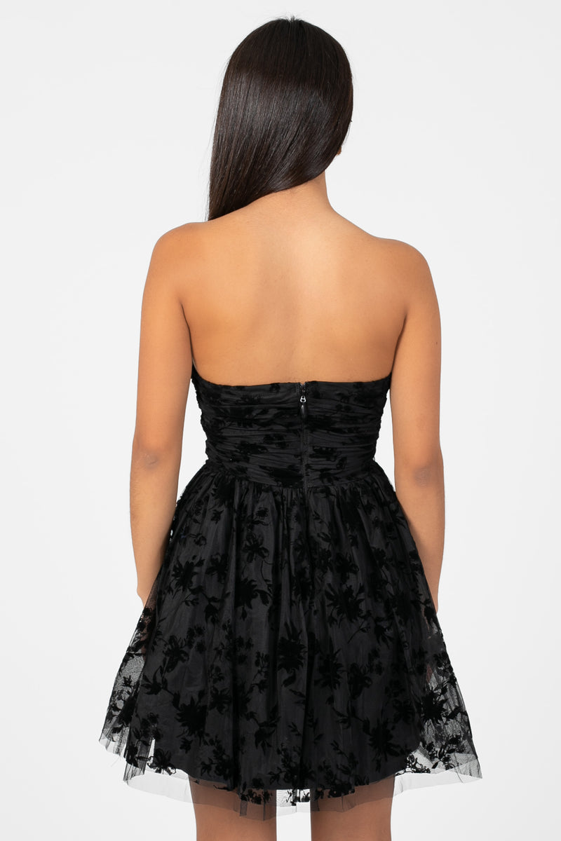 Alina Tulle Mini Dress - honey