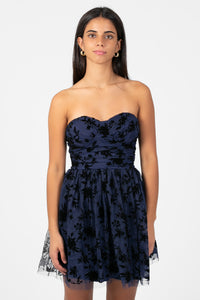 Alina Tulle Mini Dress - honey