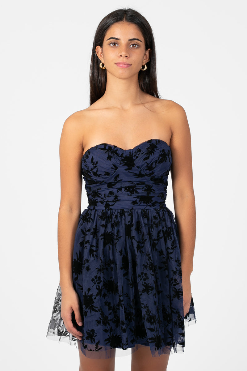 Alina Tulle Mini Dress - honey