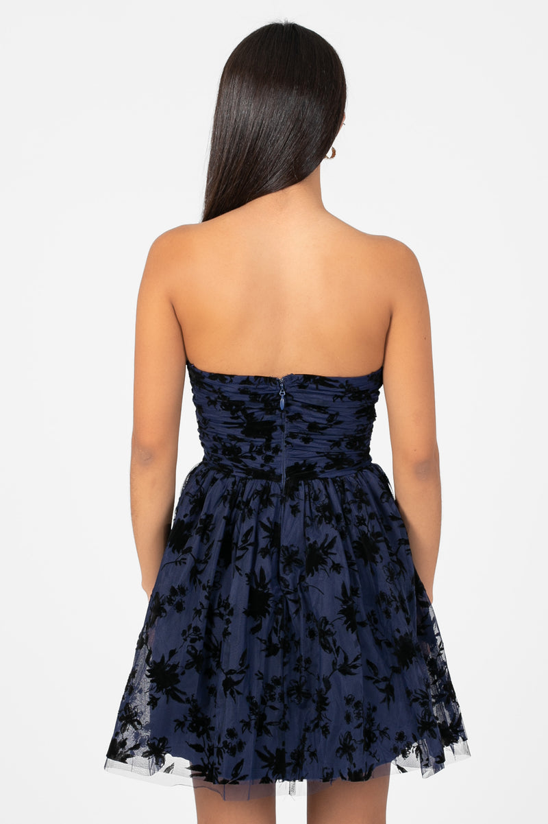 Alina Tulle Mini Dress - honey