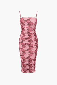 Marceline Floral Mesh Midi Dress