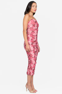 Marceline Floral Mesh Midi Dress