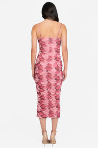 Marceline Floral Mesh Midi Dress