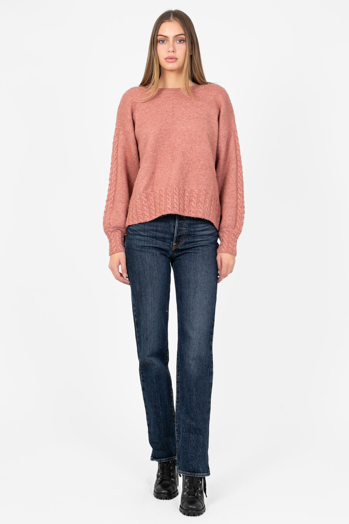 Edith Open Bow Back Knit Sweater - honey