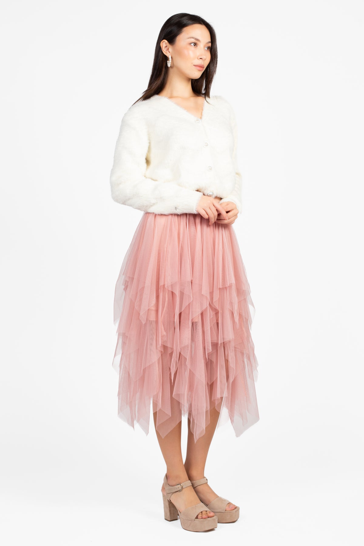 Violetta Multi Layer Tulle Midi Skirt