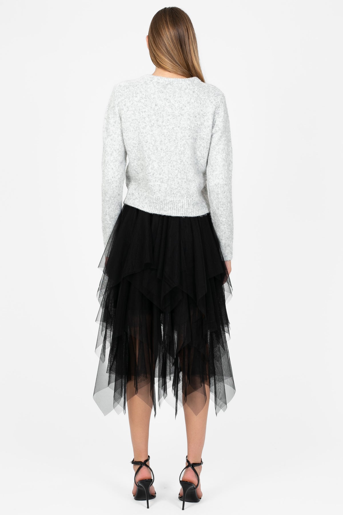 Violetta Multi Layer Tulle Midi Skirt - honey