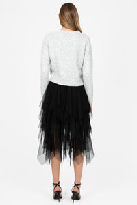 Violetta Multi Layer Tulle Midi Skirt - honey