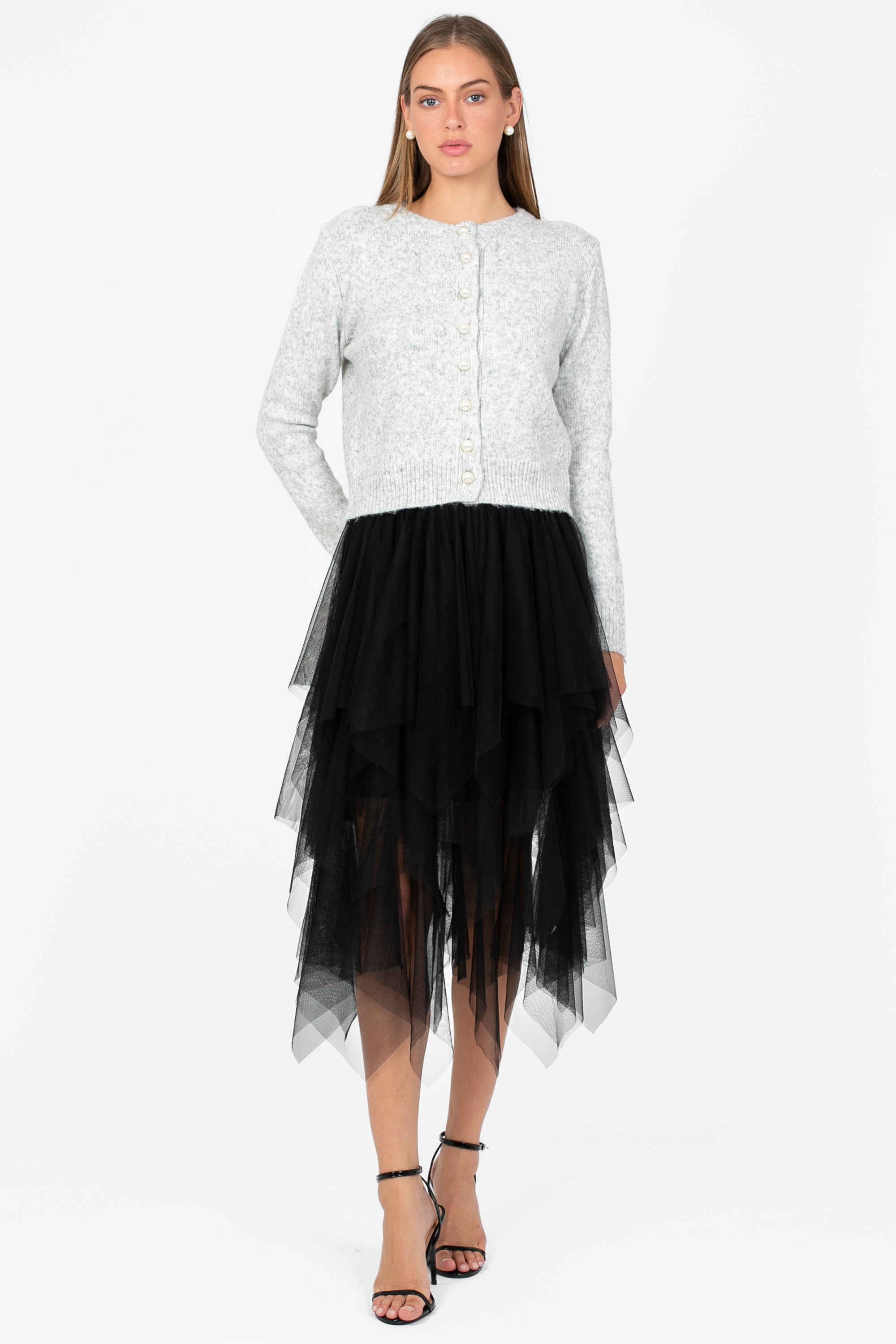 Violetta Multi Layer Tulle Midi Skirt – honey