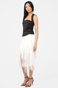 Violetta Multi Layer Tulle Midi Skirt - honey
