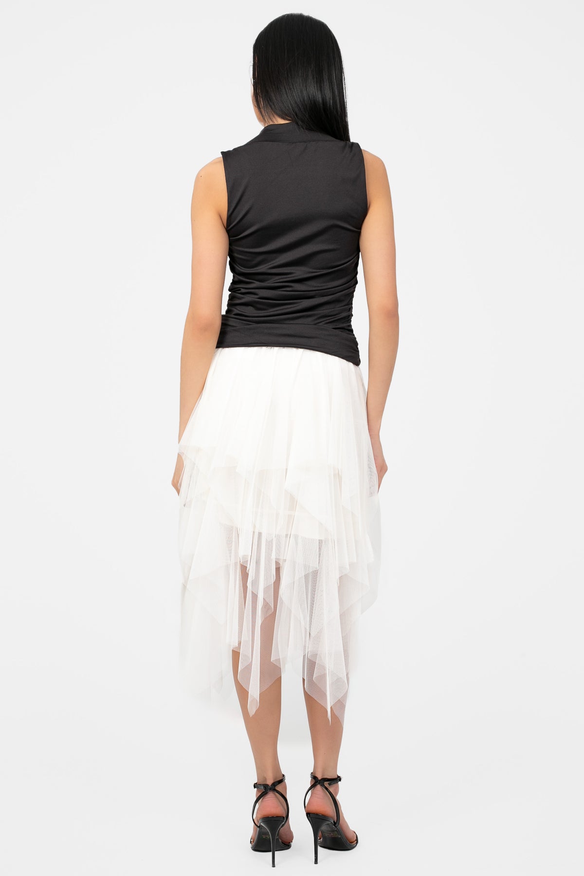 Violetta Multi Layer Tulle Midi Skirt - honey