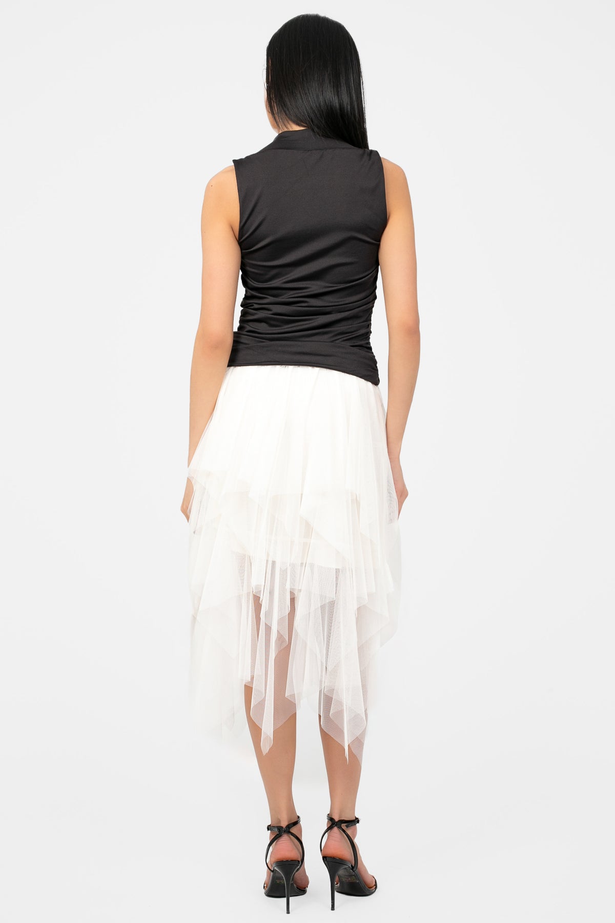 Violetta Multi Layer Tulle Midi Skirt - honey