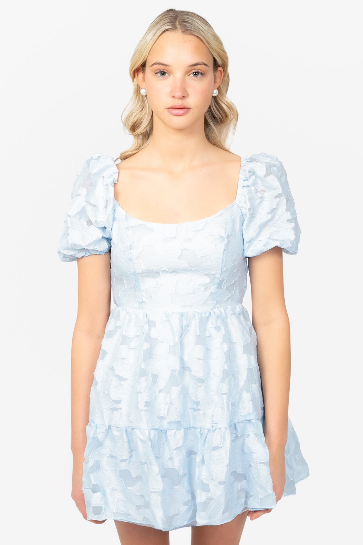 Raelyn Tie Back Textured Mini Dress