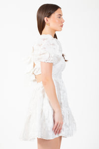 Raelyn Tie Back Textured Mini Dress