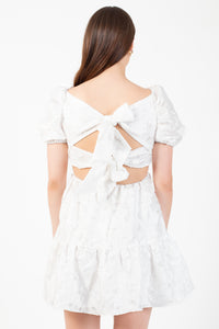 Raelyn Tie Back Textured Mini Dress