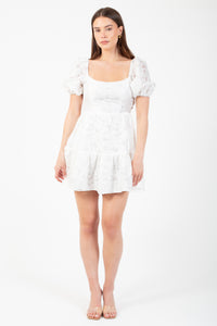 Raelyn Tie Back Textured Mini Dress
