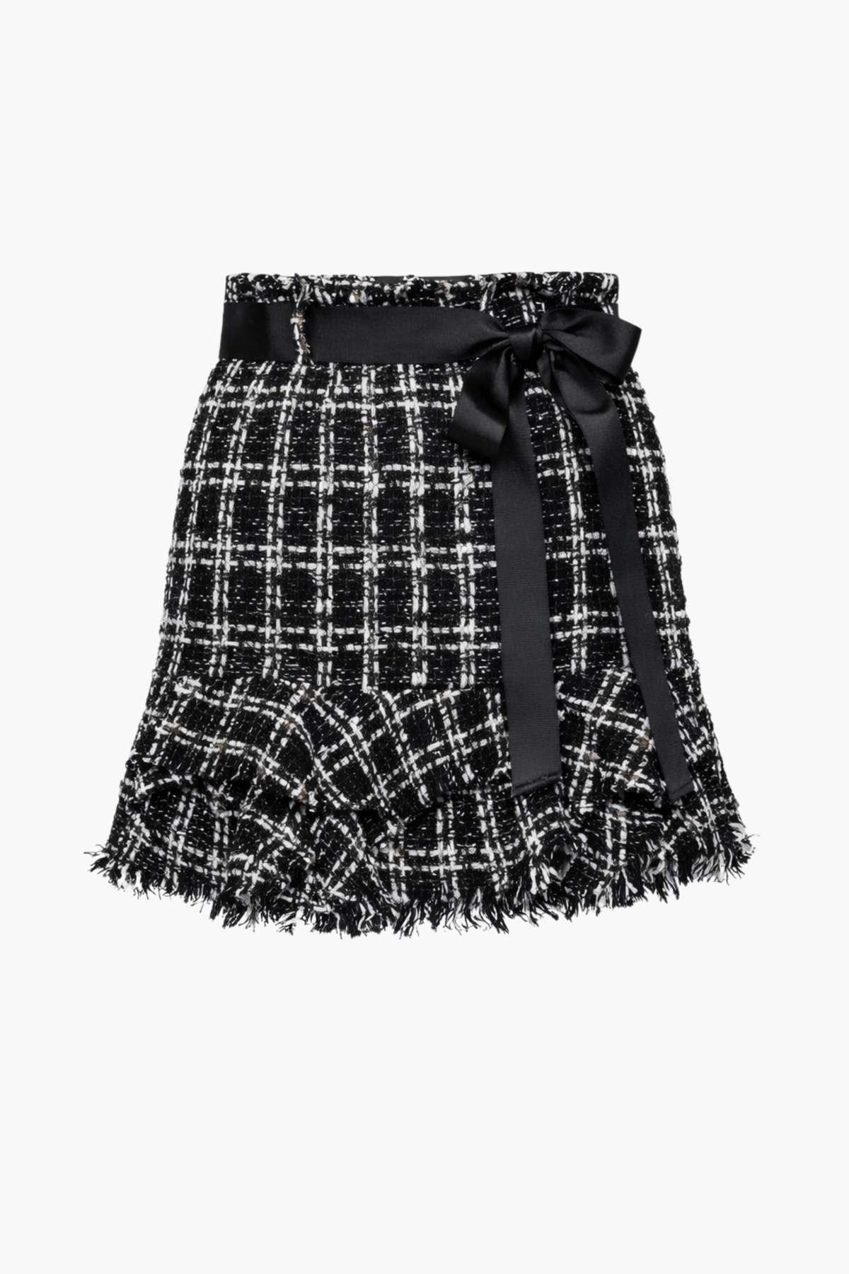 Neomie Belted Tweed Mini Skirt - honey