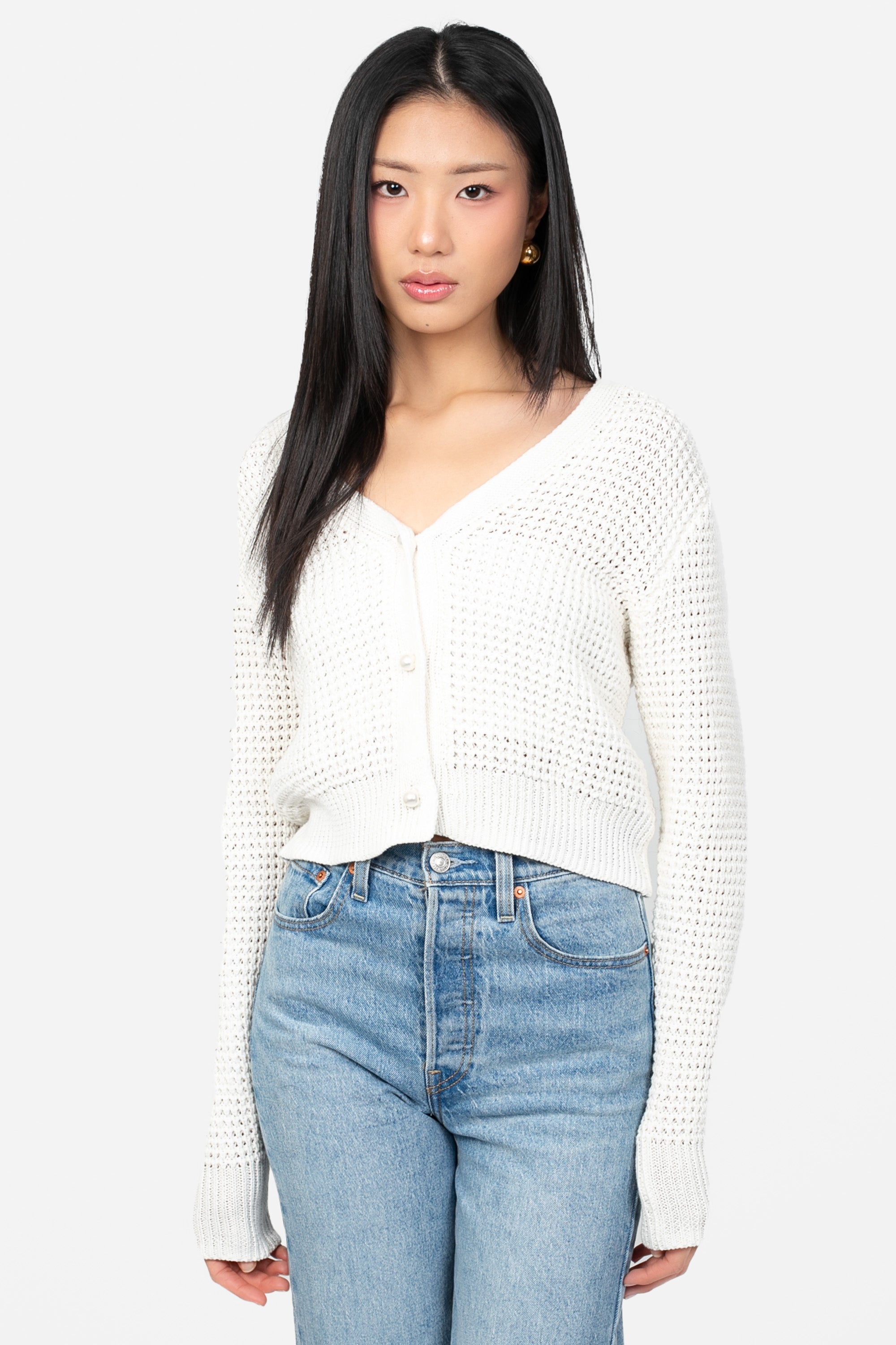 herlipto☆Fuzzy Cable Knit Cardigan/Honey Sweaters & Sweatshirts – honey