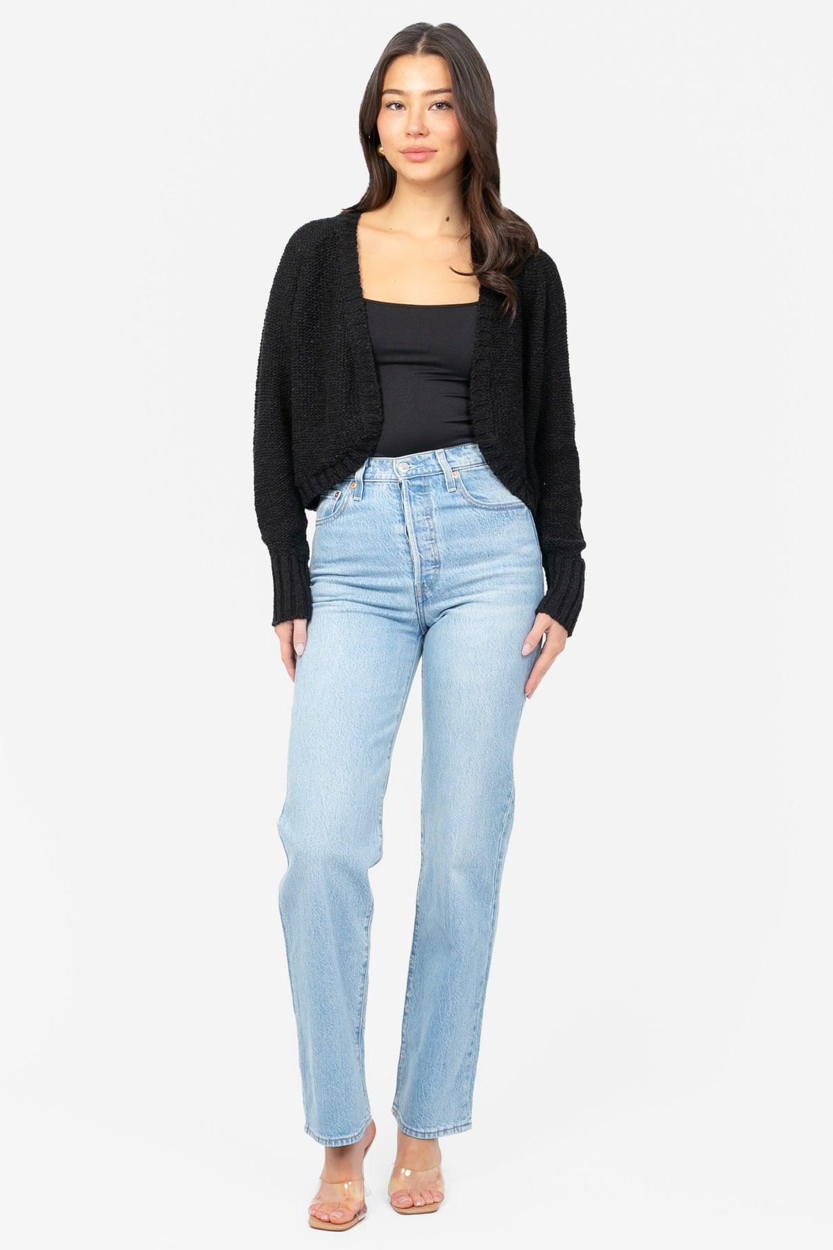 John + Jenn® Wolf Shrug Cardigan - honey