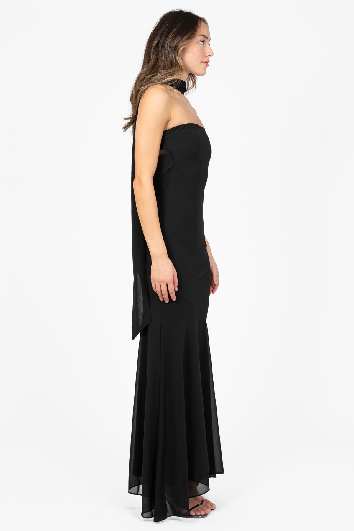 Sloane Scarf Maxi Dress - honey