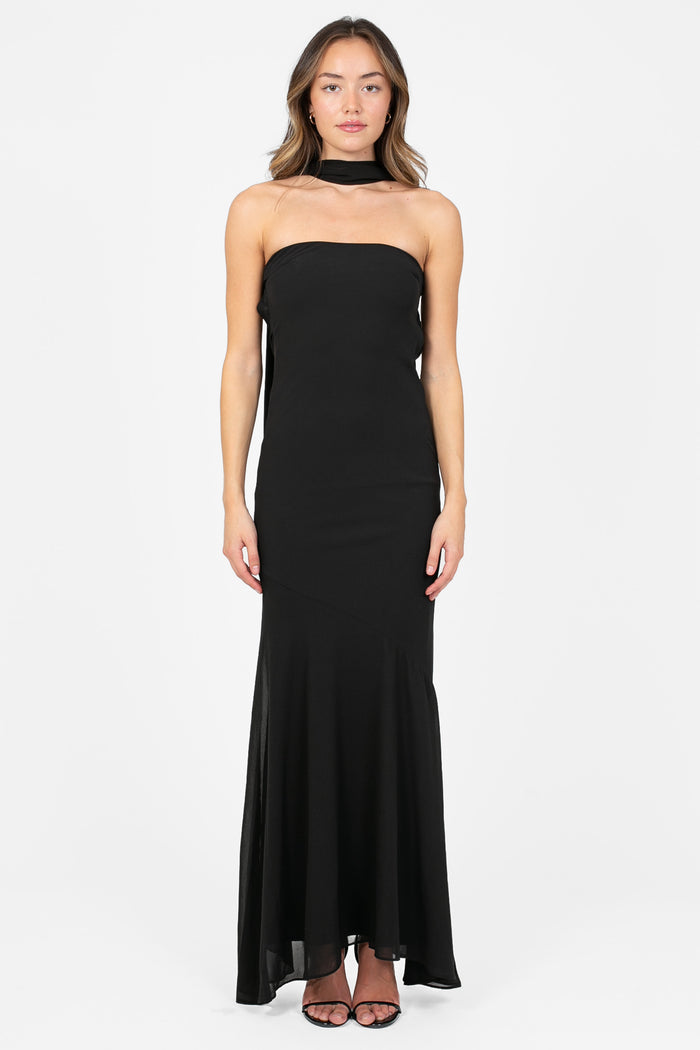 Sloane Scarf Maxi Dress - honey