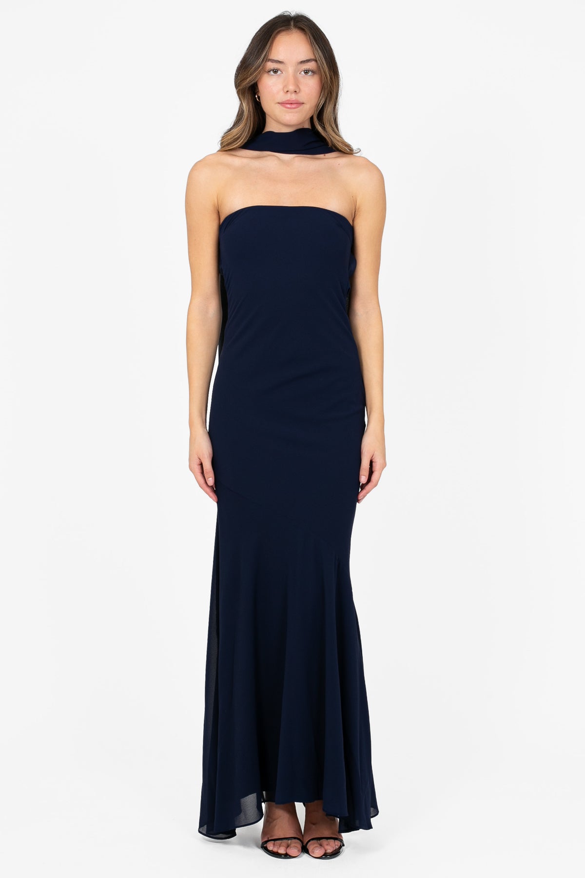 Sloane Scarf Maxi Dress - honey