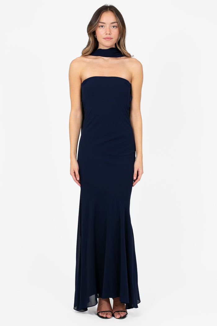 Sloane Scarf Maxi Dress - honey