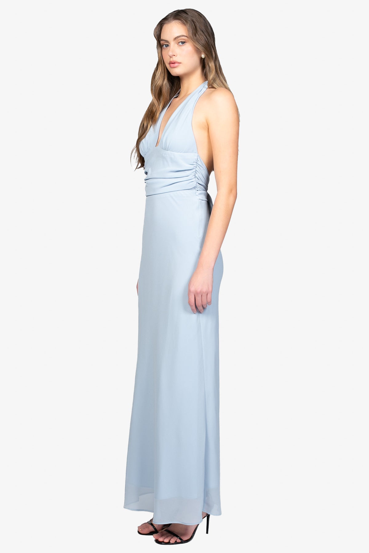 Dove Ruched Maxi Dress - honey