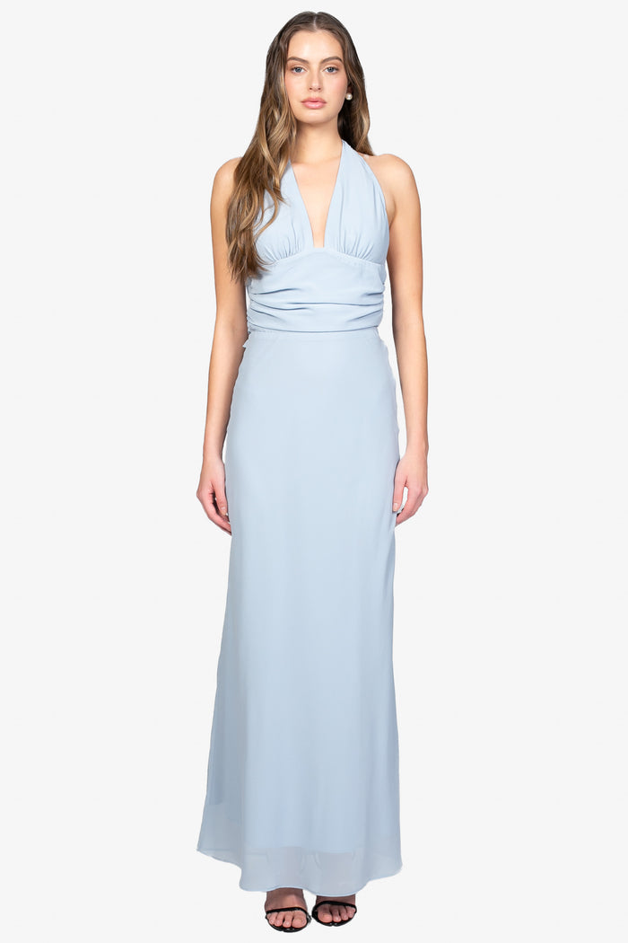 Dove Ruched Maxi Dress - honey