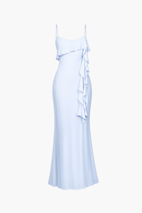 Celine Ruffle Maxi Dress - honey