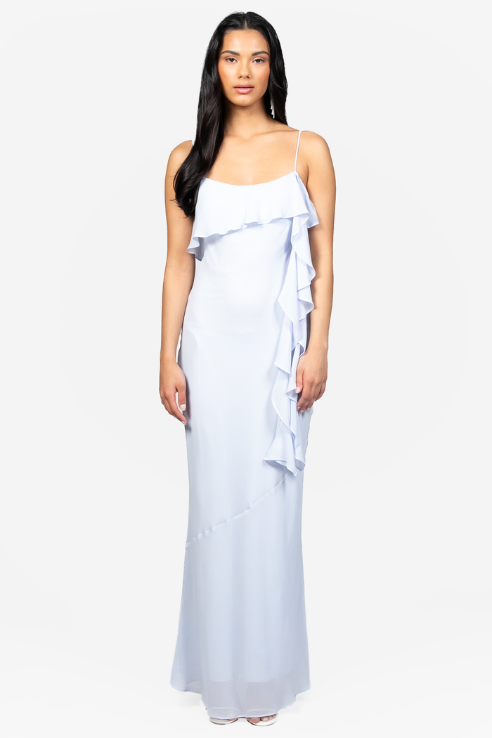 Celine Ruffle Maxi Dress - honey