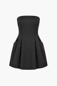 Hallie Pleated Pocket Mini Dress