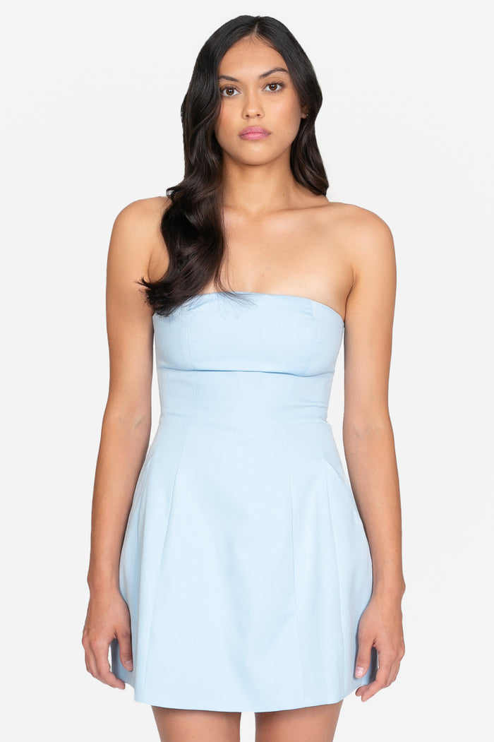 Hallie Pleated Pocket Mini Dress