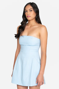Hallie Pleated Pocket Mini Dress
