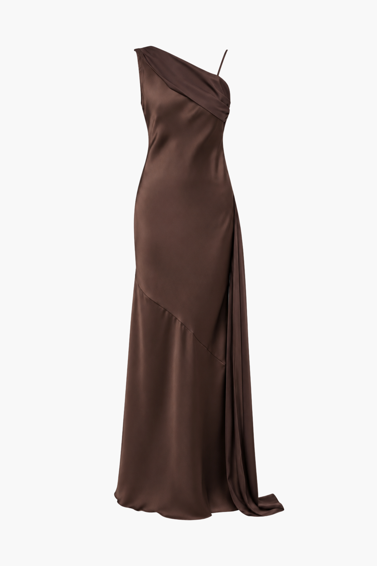 Fiorella Satin Chiffon Maxi Dress