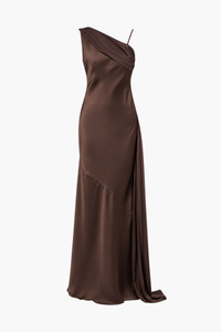 Fiorella Satin Chiffon Maxi Dress