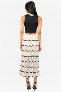 Riviera Crochet Knit Midi Skirt
