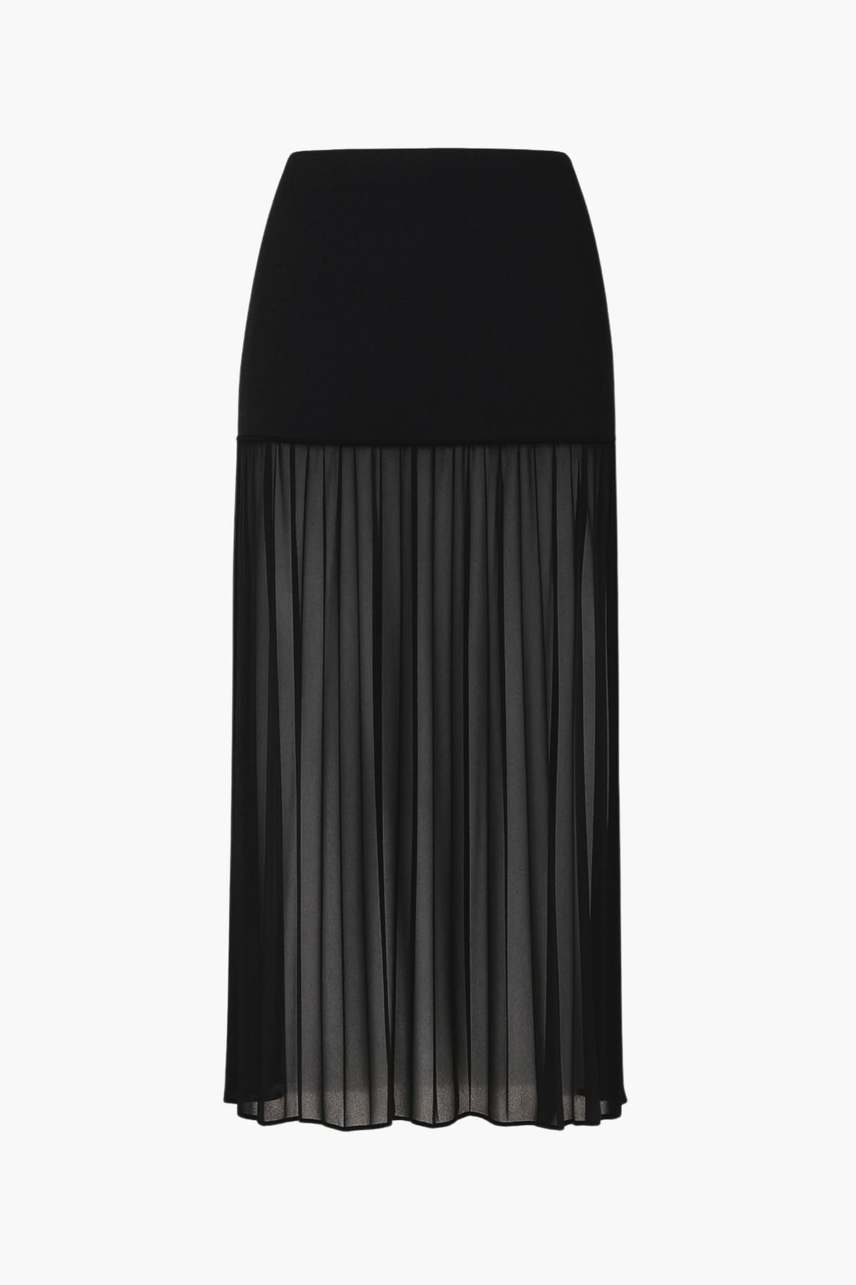 Cerelia Pleated Sheer Underlay Maxi Skirt - honey