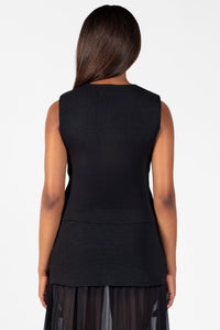 Saylor Button Vest Cardigan - honey