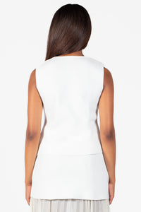 Saylor Button Vest Cardigan - honey