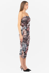Primrose Floral Ruched Midi Dress