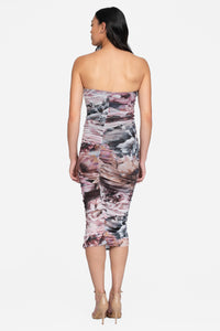 Primrose Floral Ruched Midi Dress