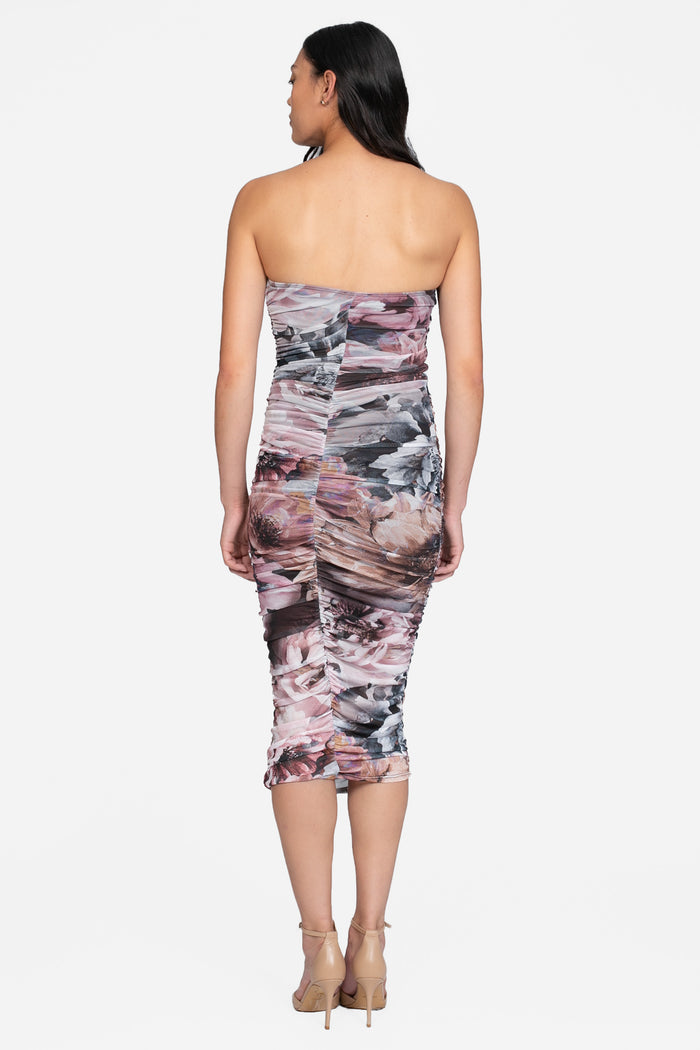 Primrose Floral Ruched Midi Dress