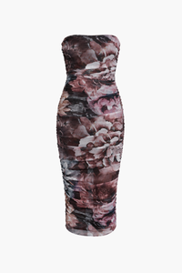 Primrose Floral Ruched Midi Dress