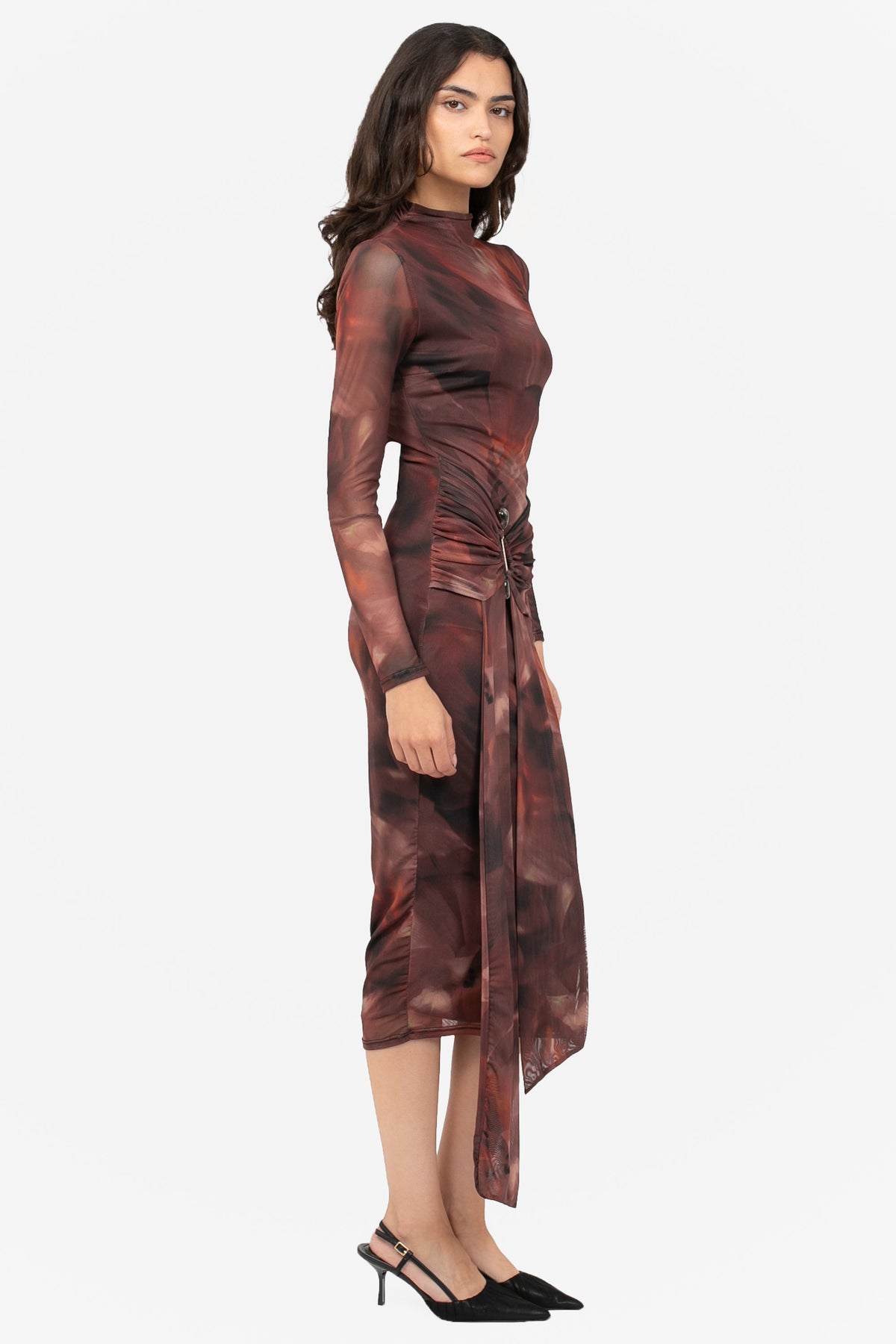 Paloma Mesh Sash Maxi Dress