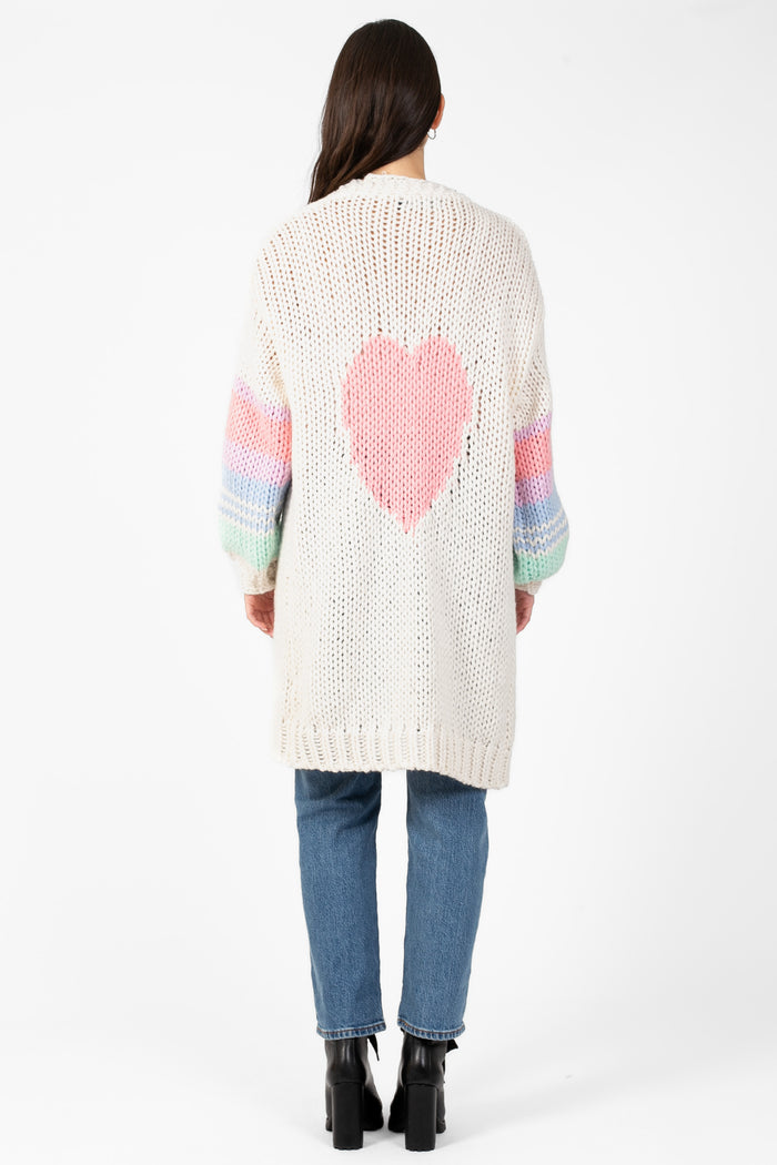 Lyla + Luxe® Shiloh Heart Cardigan - honey