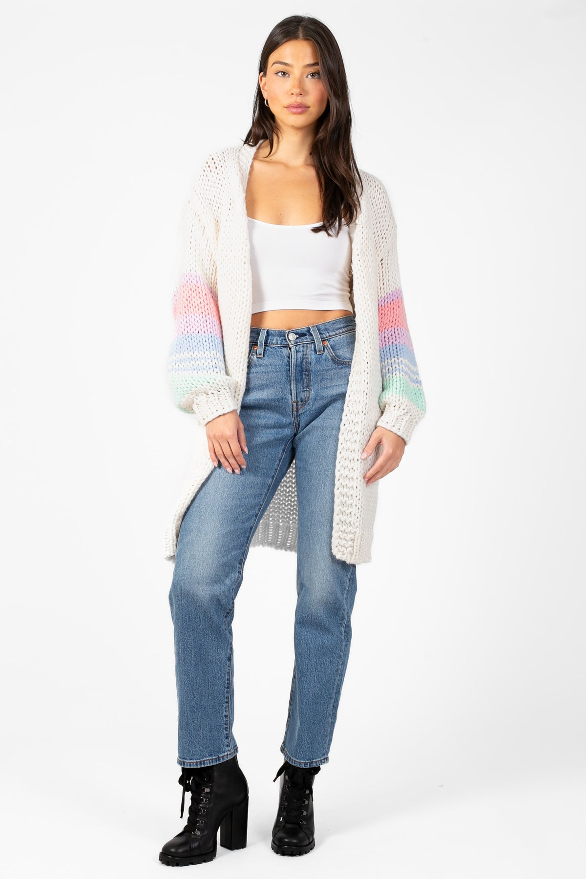 Lyla + Luxe® Shiloh Heart Cardigan - honey
