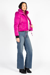 Mistic Shine Hooded Fur Trim Puffer Jacket